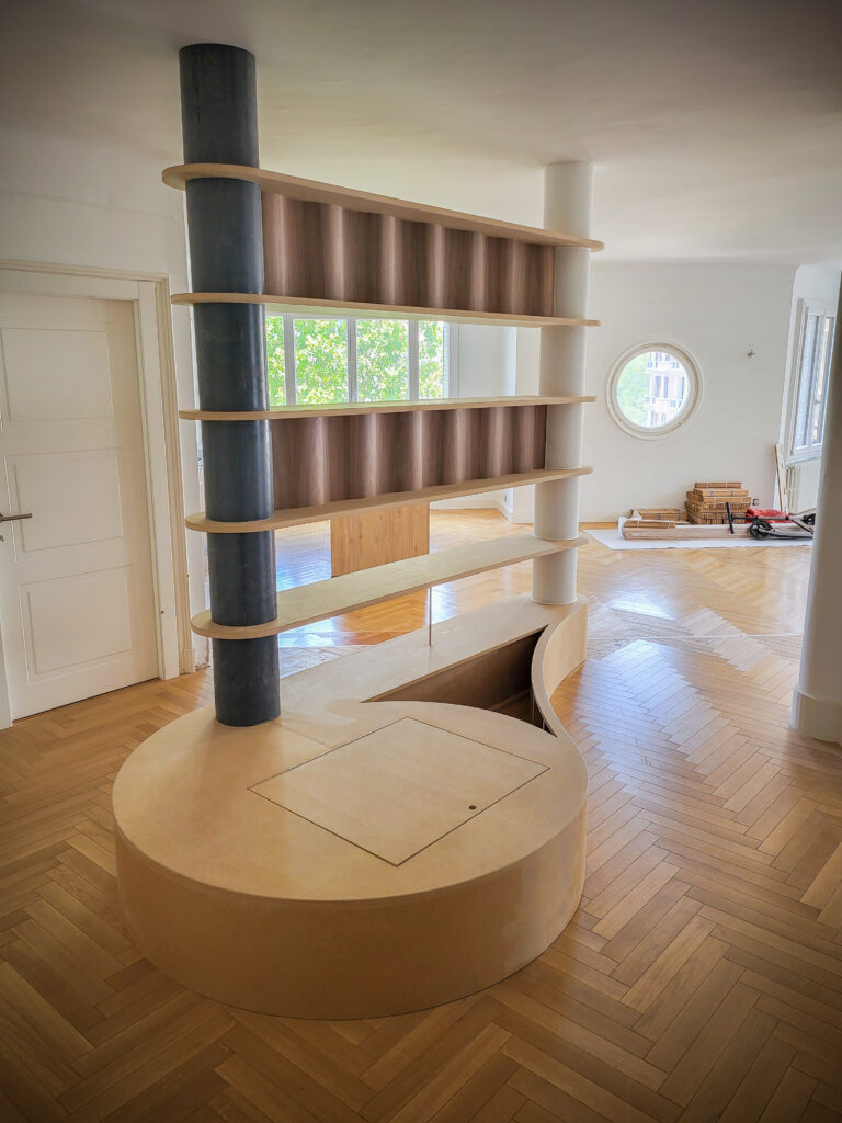 meuble entre sur mesure Nous créons des agencements optimisés et esthétiques, adaptés à chaque espace. Cuisines, dressings, bibliothèques, chaque réalisation est pensée pour allier fonctionnalité et design.
